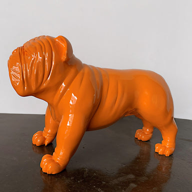 Large Sitting Fiberglass Bulldog Figure - Single Color