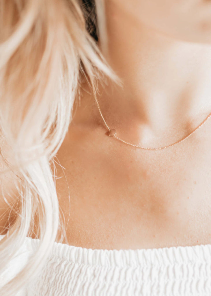 14K Solid White Gold Diamond Heart Necklace, Small Diamond Heart Necklace,  Minimalist Heart Necklace, Diamond Necklace - Etsy