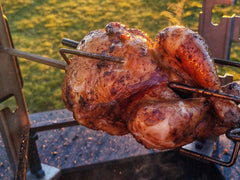 Chicken on rotisserie