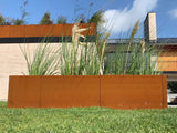 Vinkel plantekasse CUBY Corten 185 x 115 x 40 x 40 cm. | byJEMA.