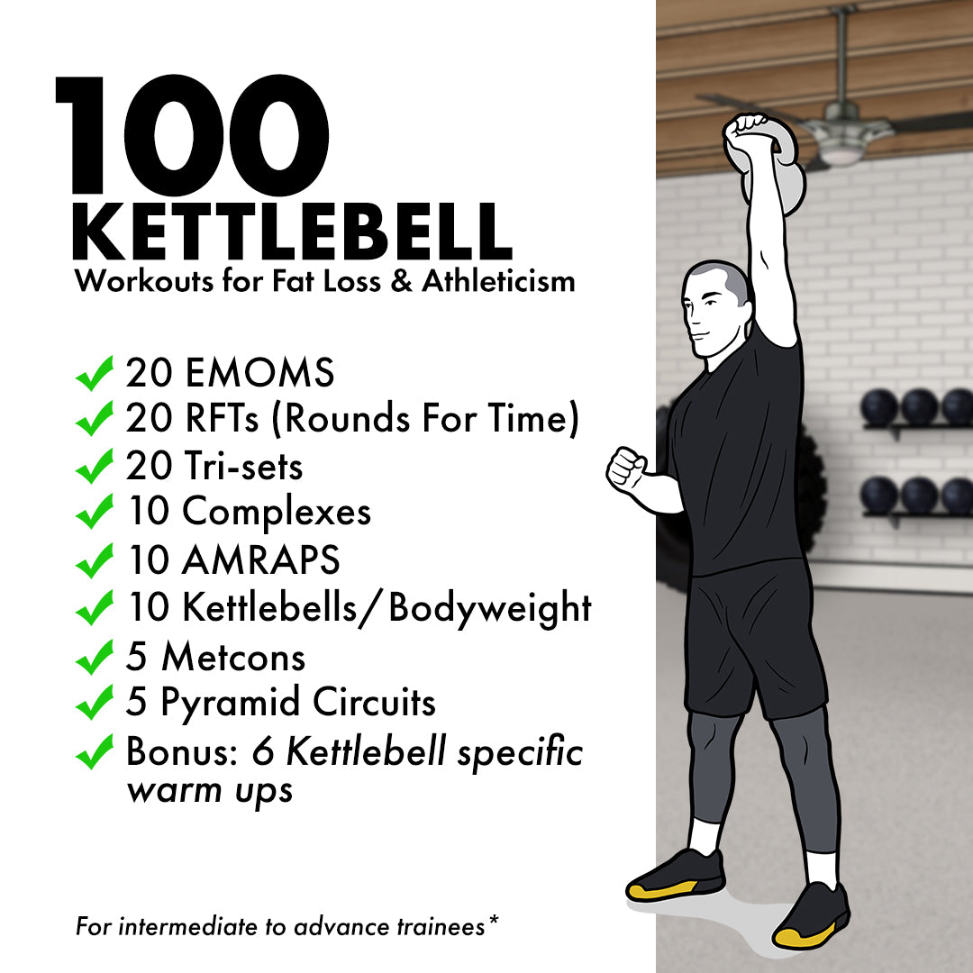 Bliv oppe smal Forbindelse 100 Kettlebell Workouts for Fat Loss & Athleticism – JLFITNESSMIAMI