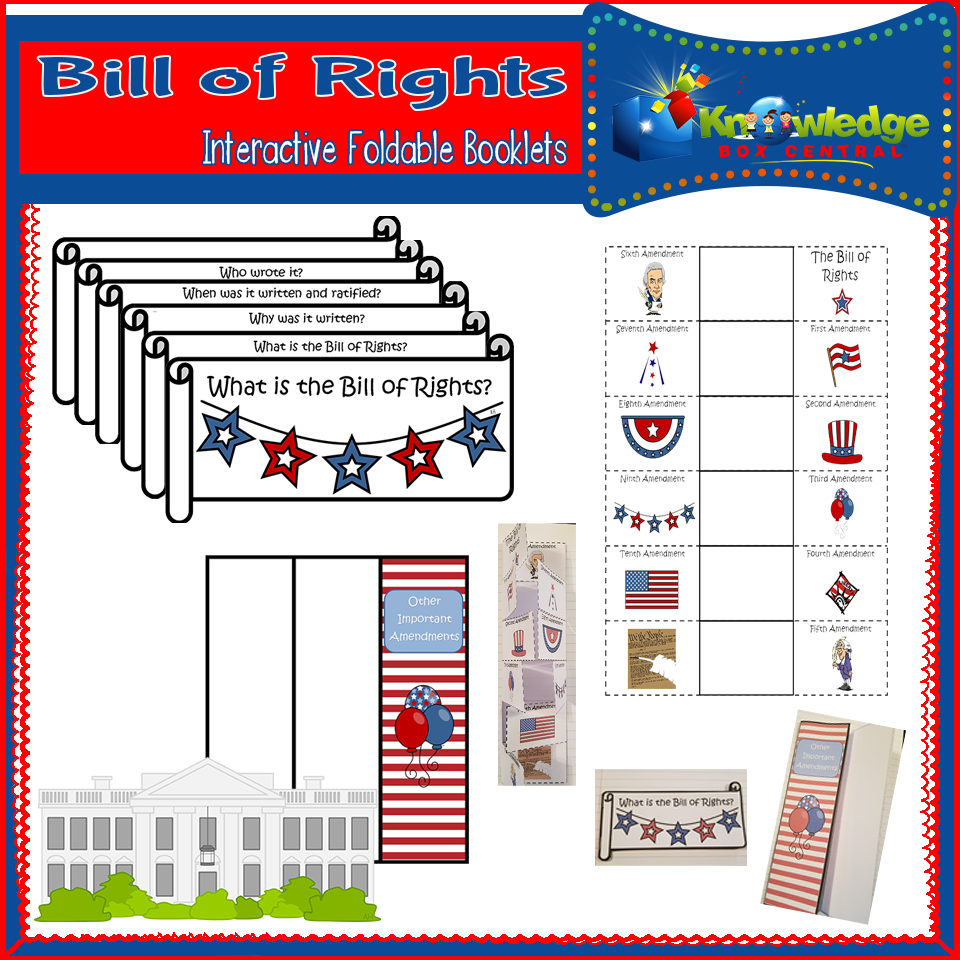 The Bill of Rights Interactive Foldable Booklets – Knowledge Box In Bill Of Rights Worksheet Pdf