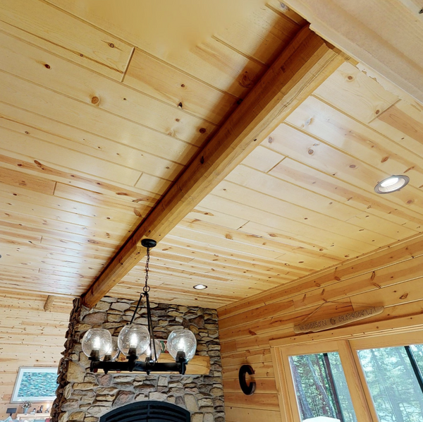 8 inch round log ceiling beam