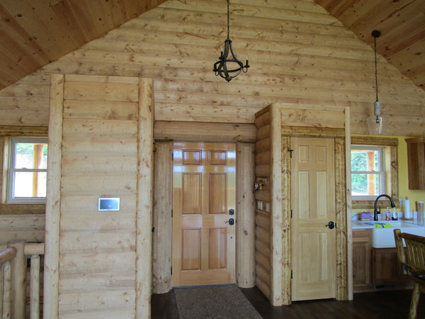 log siding log cabin home wall finish shiplap