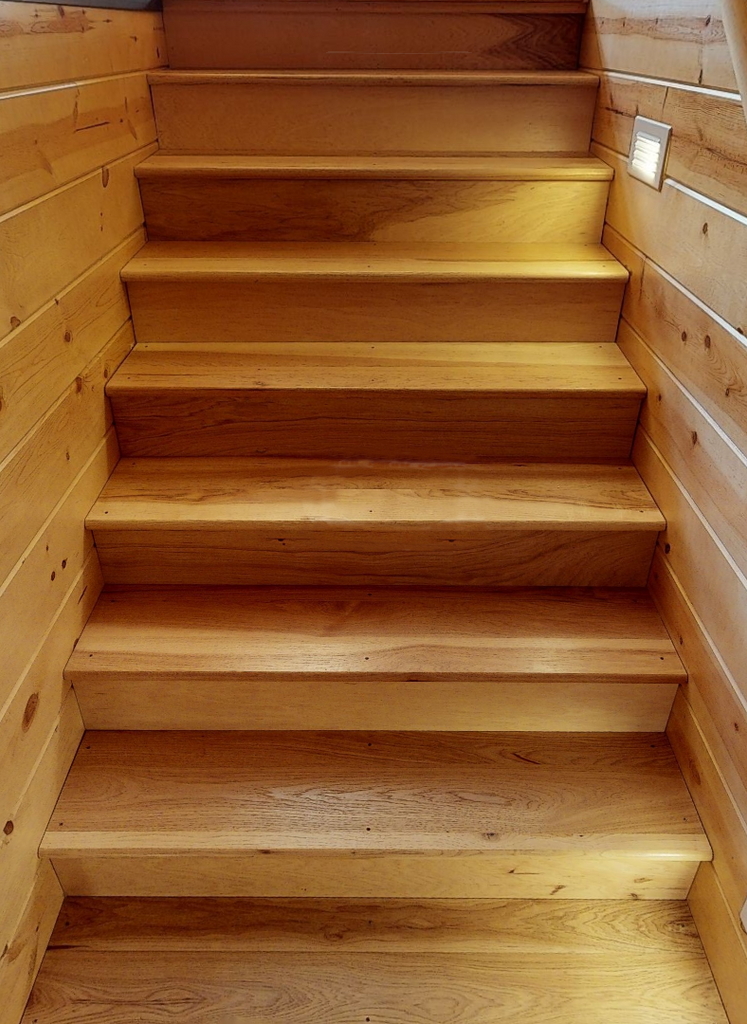hickory stair tread step stairs steps stairway