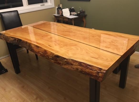 Live Edge Table Top with High Gloss Coating