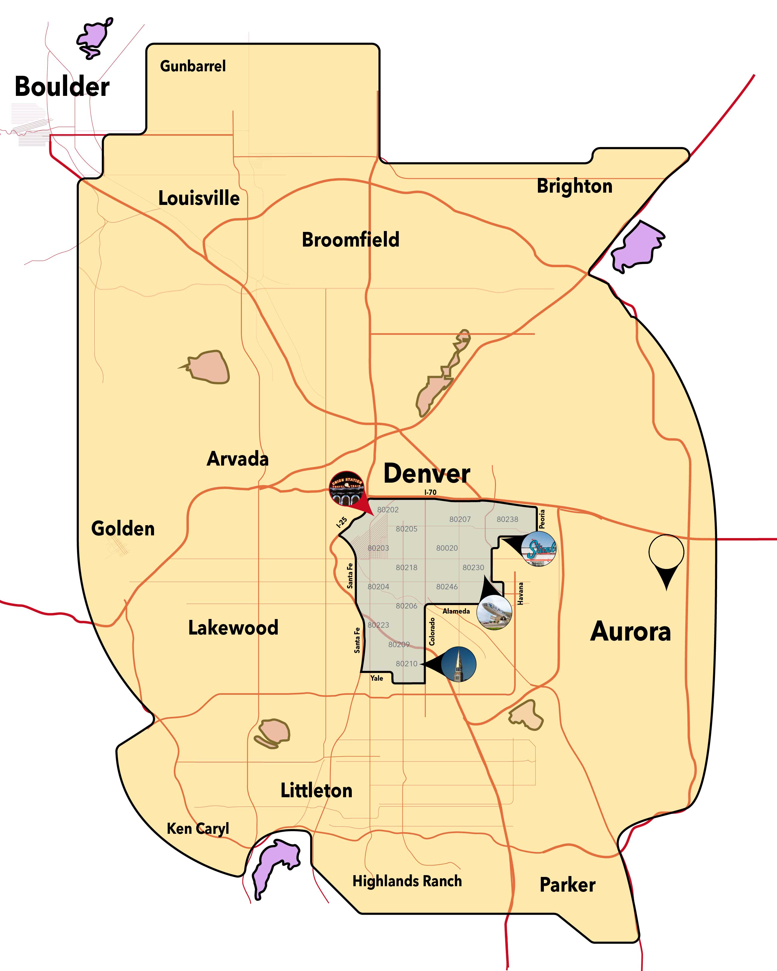 Front Range Delivery Map