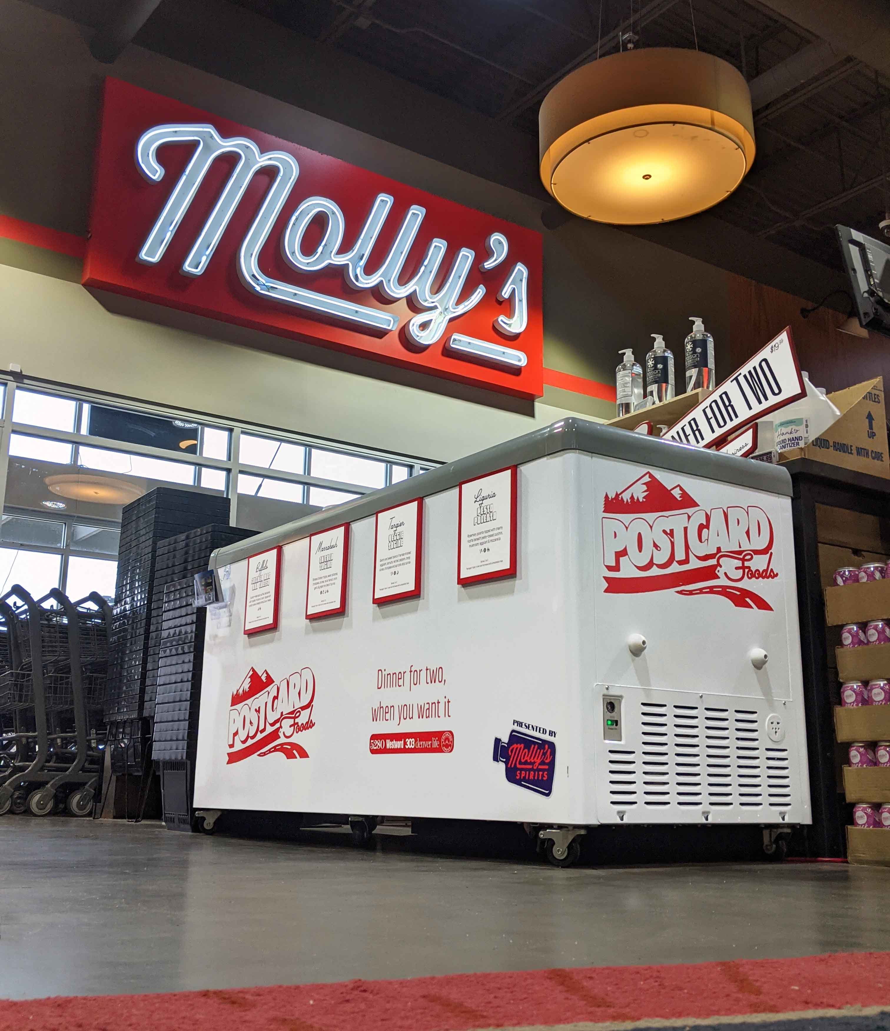 Molly's Lakeside freezer with prepared meals