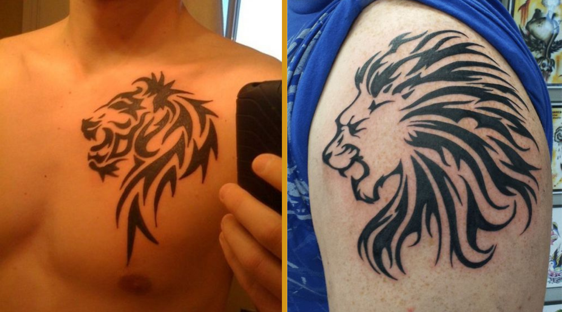 tatoo lion criniere