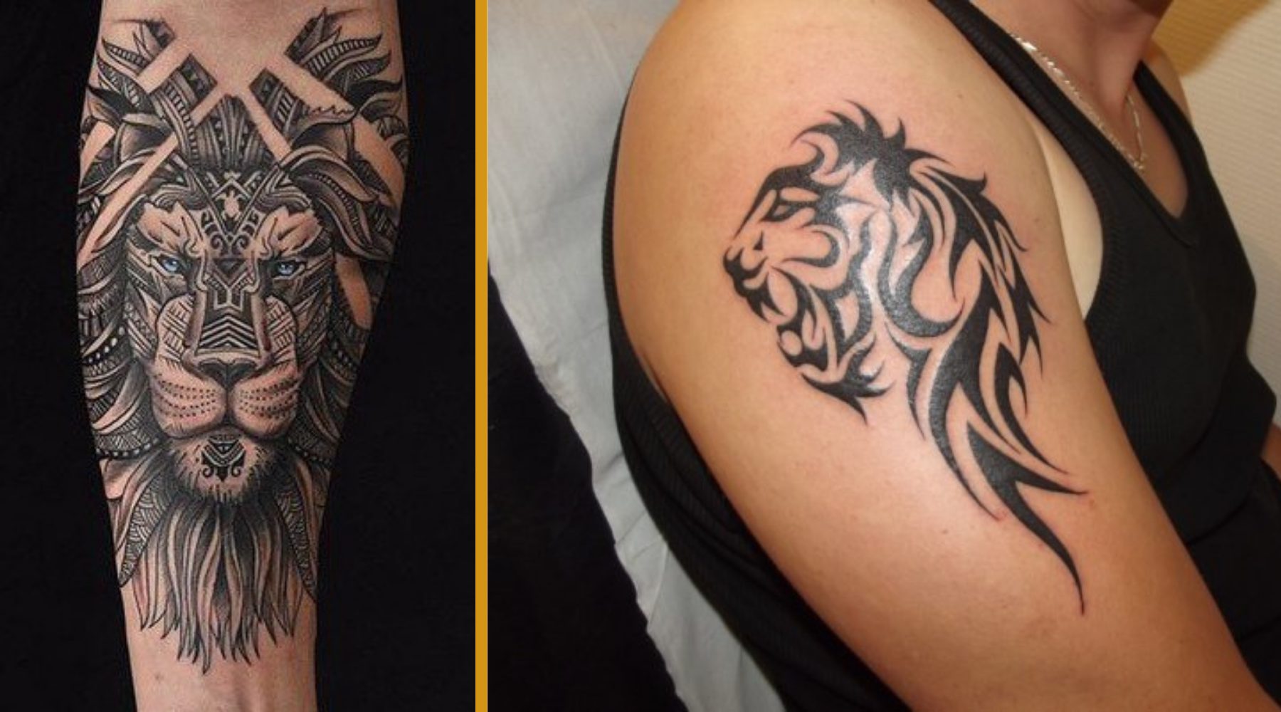 tatouage lion rugissant