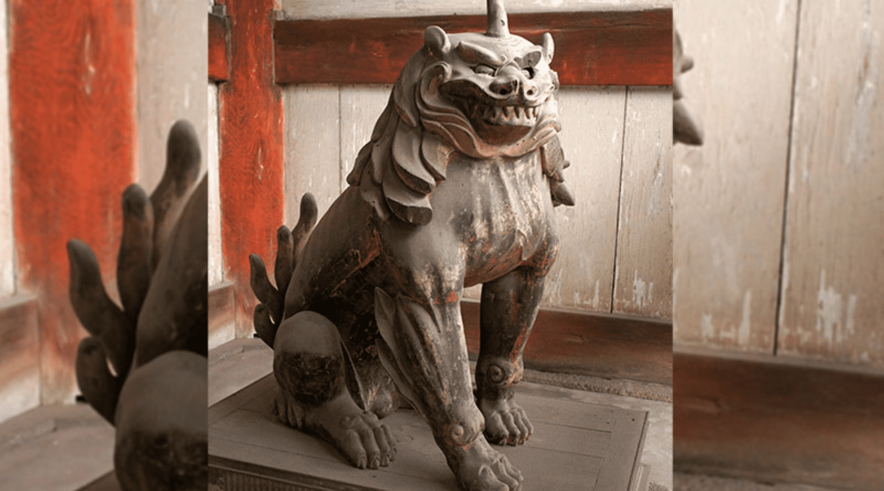 statue de lion japonais