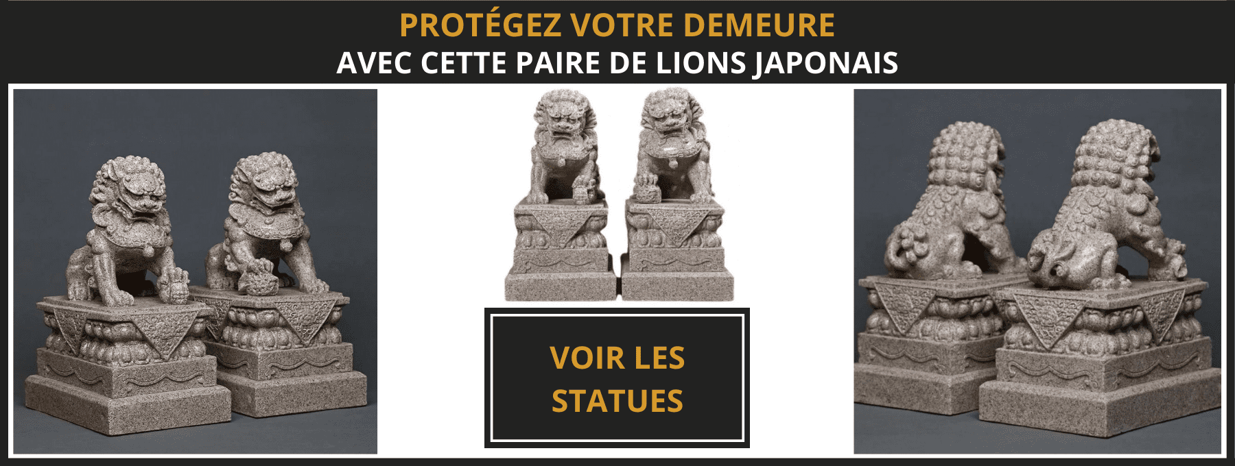 statue lion japonais
