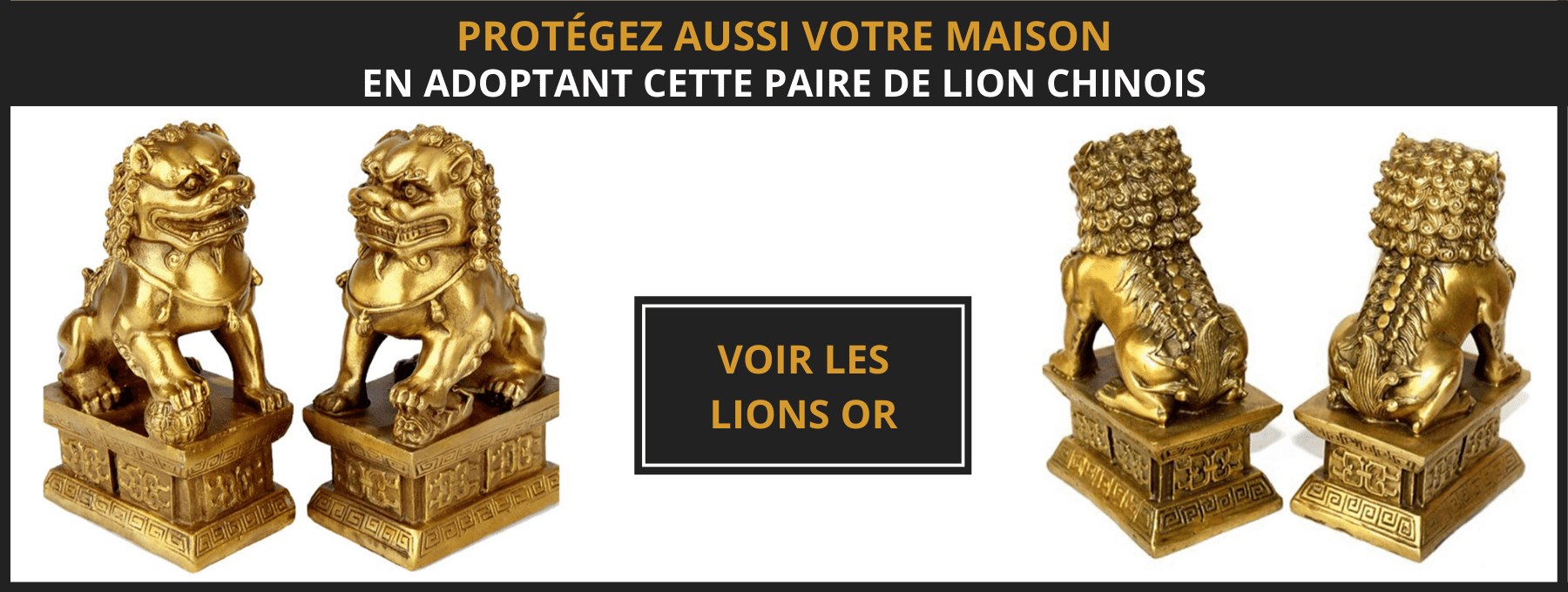 Statue lion chinois