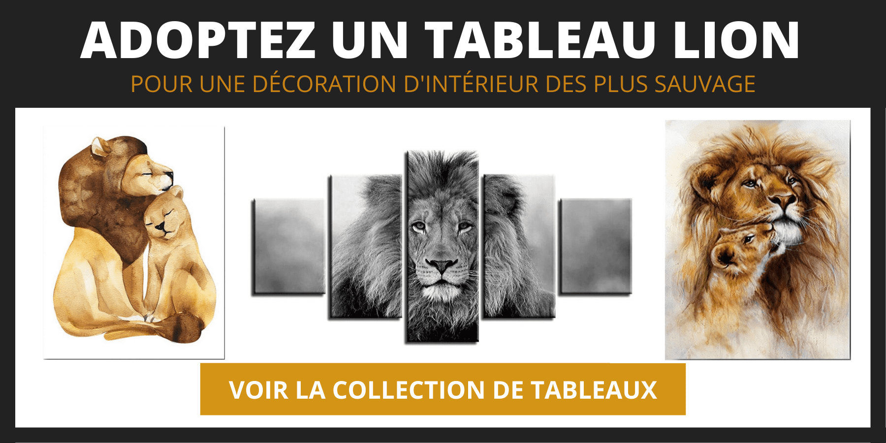 Tableau lion.