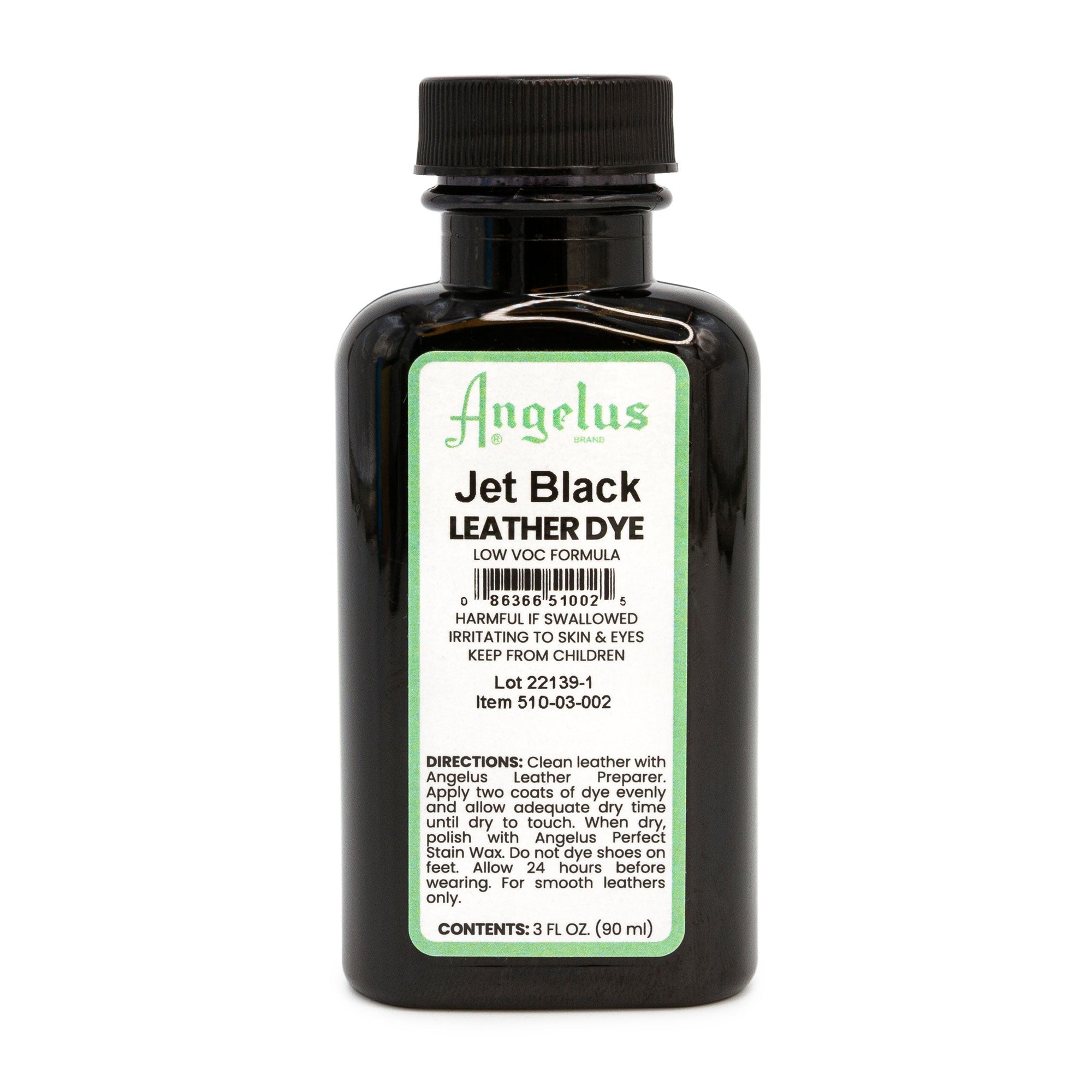 Jet Black Low VOC Leather Dye
