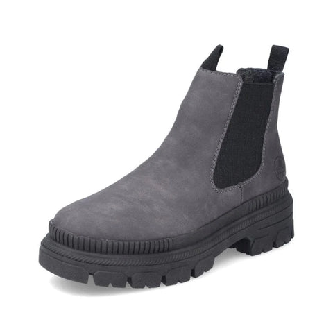 Rieker Y9354-45 Ladies Ankle Boot Graphite Grey