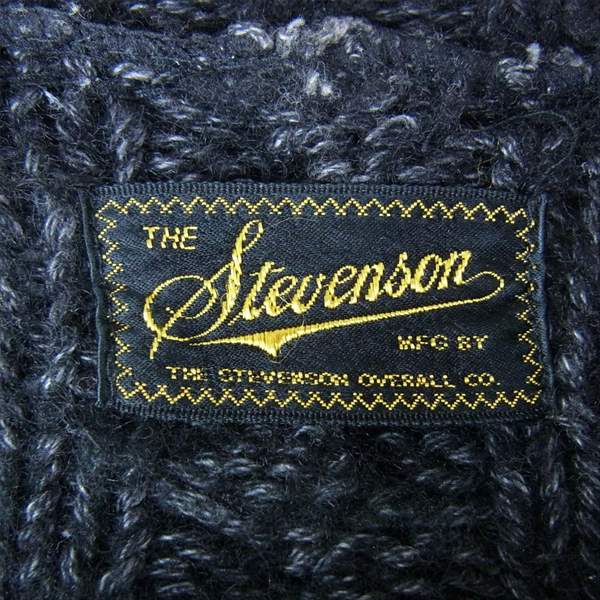 Stevenson Overall Co. スティーブンソンオーバーオール CC1-BI Indigo Cable Knitted Cardigan  ケーブルニット カーディガン チャコール系 S【中古】