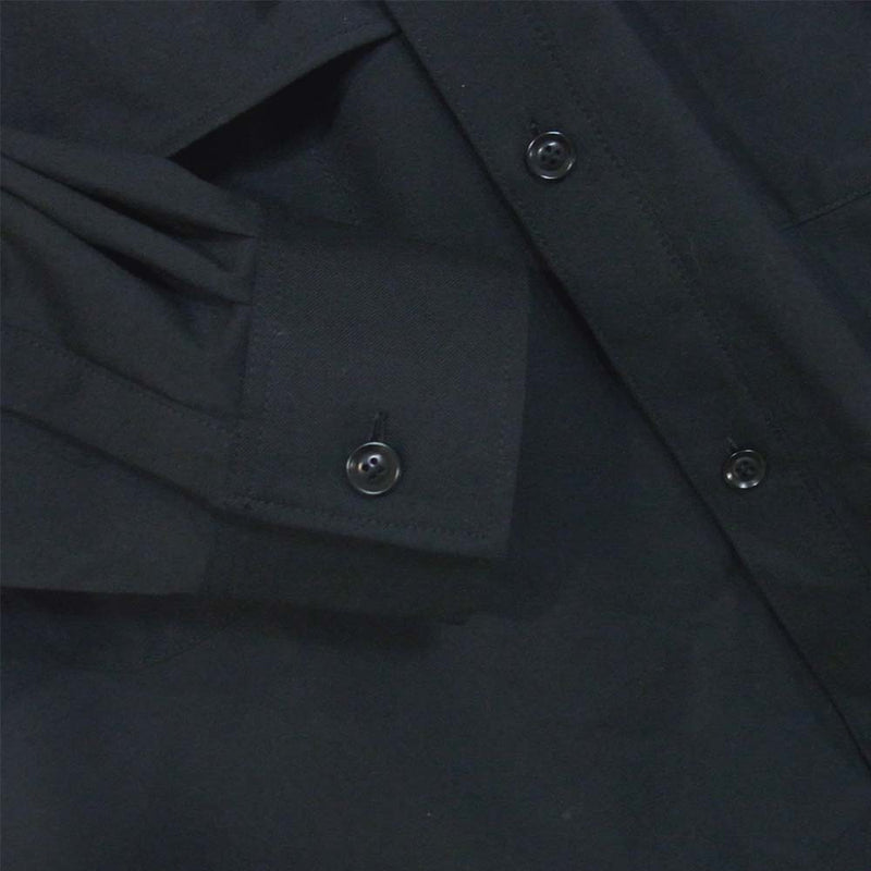 Yohji Yamamoto ヨウジヤマモト UB-B13-100 SYTE サイト T/W Gabardine Storm Shield  Double Pocket Shirt ギャバジン ダブルポケット シャツ ブラック系 3【新古品】【未使用】【中古】