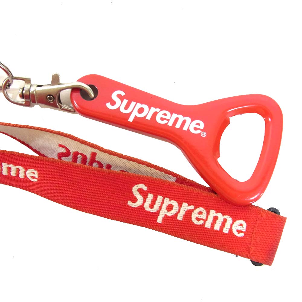 supreme ボトルオープナー 栓抜き Lanyard RED - キーホルダー