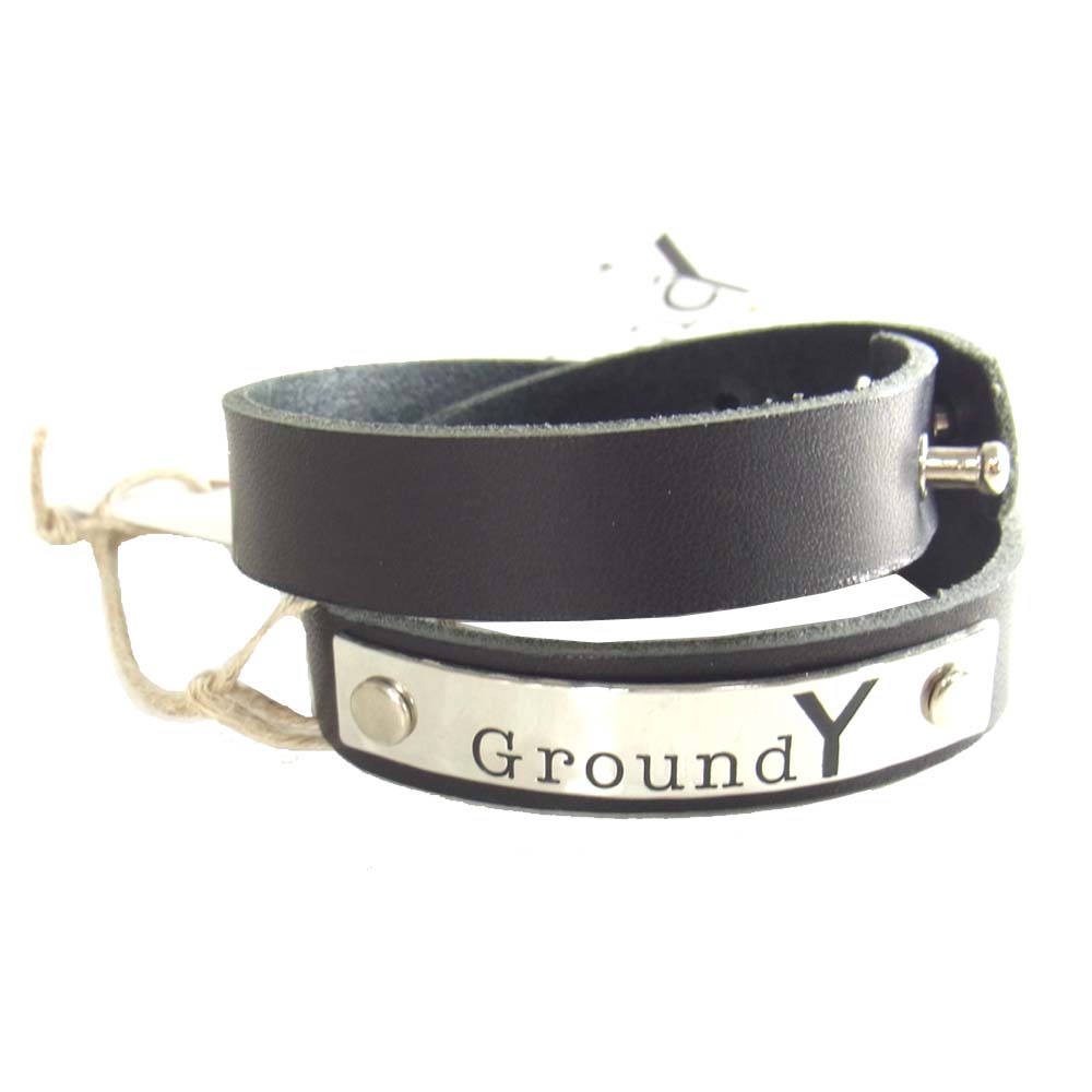 半額SALE／ 希少✨ GROUND Y ヨウジヤマモト レザー ブレスレット 本革