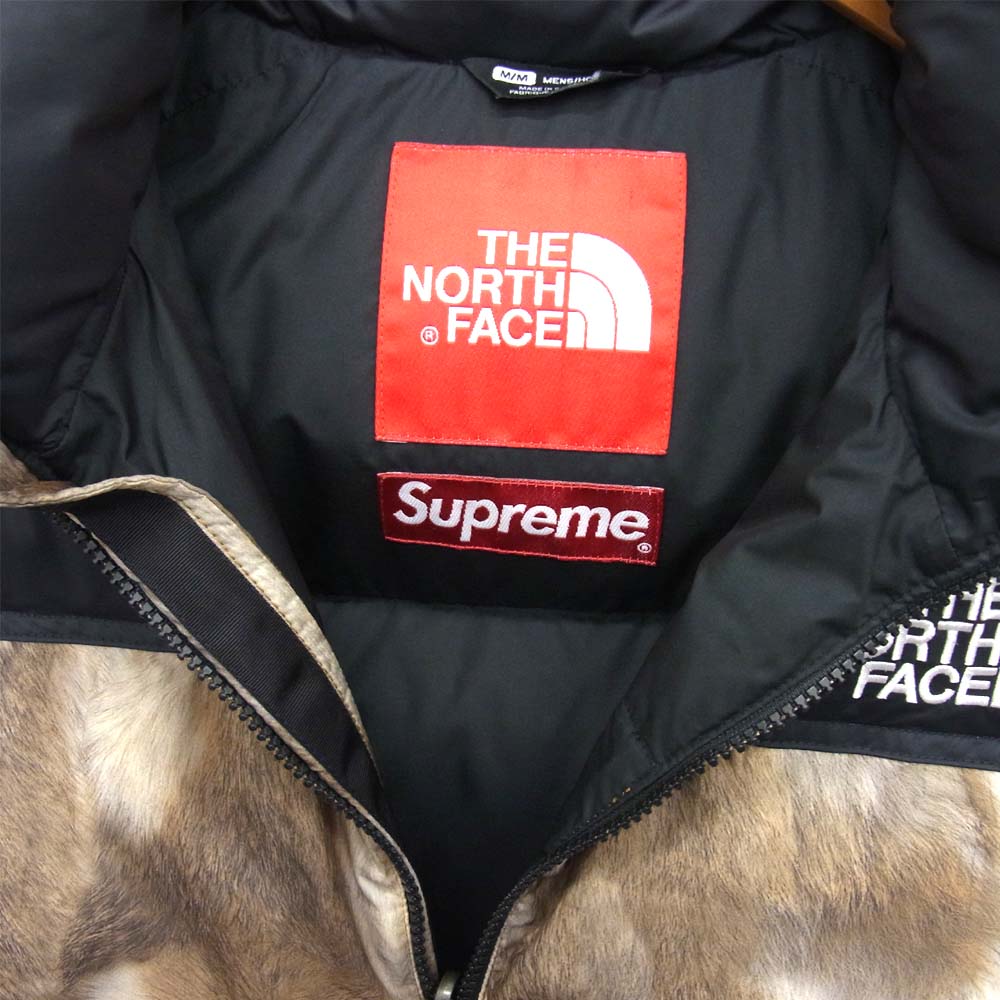 シュプリーム ×ノースフェイス THE NORTH FACE 13AW Fur Print Nuptse