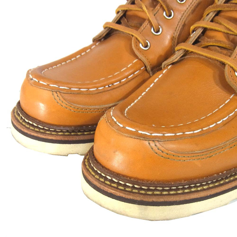 RED WING レッドウィング 9850 アイリッシュ セッター カヌー モック ゴールド ラセット セコイア 犬タグ 復刻 ライトブラウン系  8E【中古】