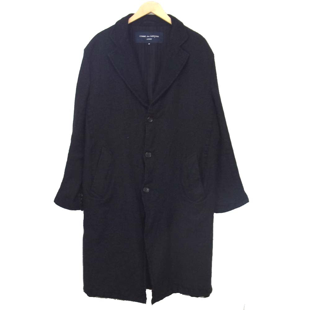 COMME des GARCONS HOMME コムデギャルソンオム AD2017 HT-C014 縮絨 ウール コート グレー系 M【中古】