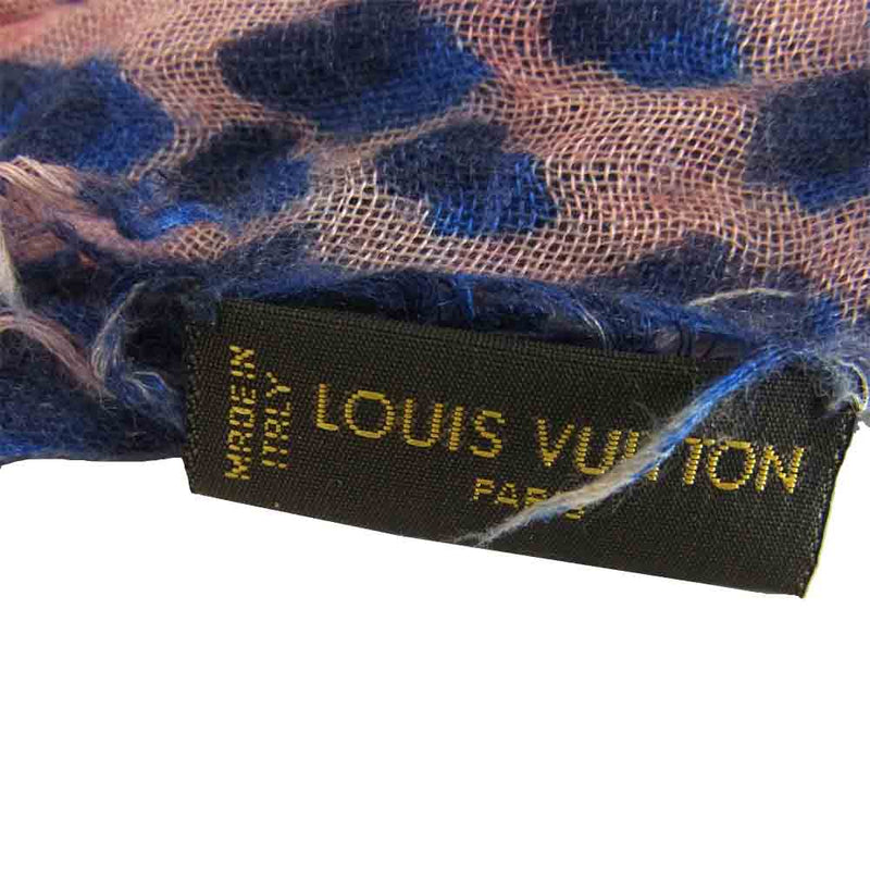 LOUIS VUITTON ルイ・ヴィトン エトール レオパード カシミヤ シルク ストール マルチカラー系【中古】