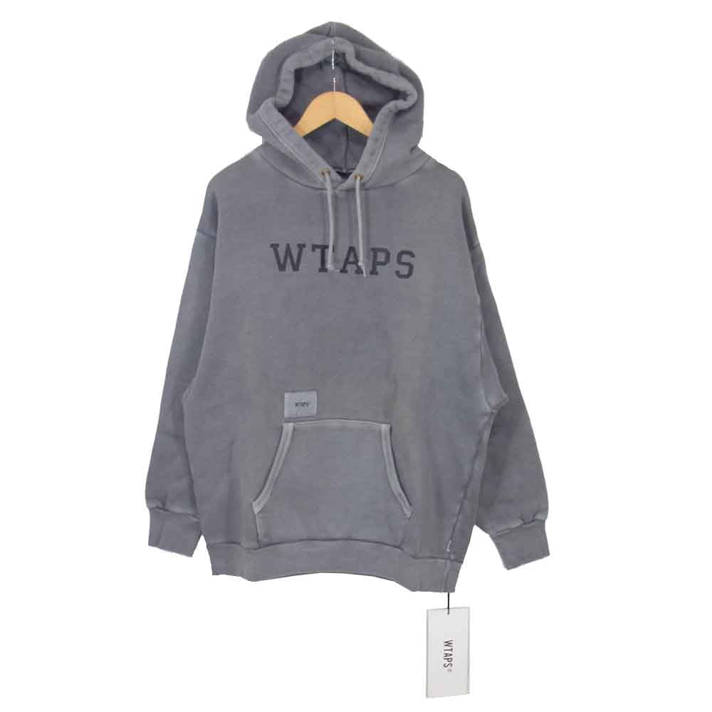 くすみ水色 23ss WTAPS DESIGN 01 HOODY COLLEGE パーカー