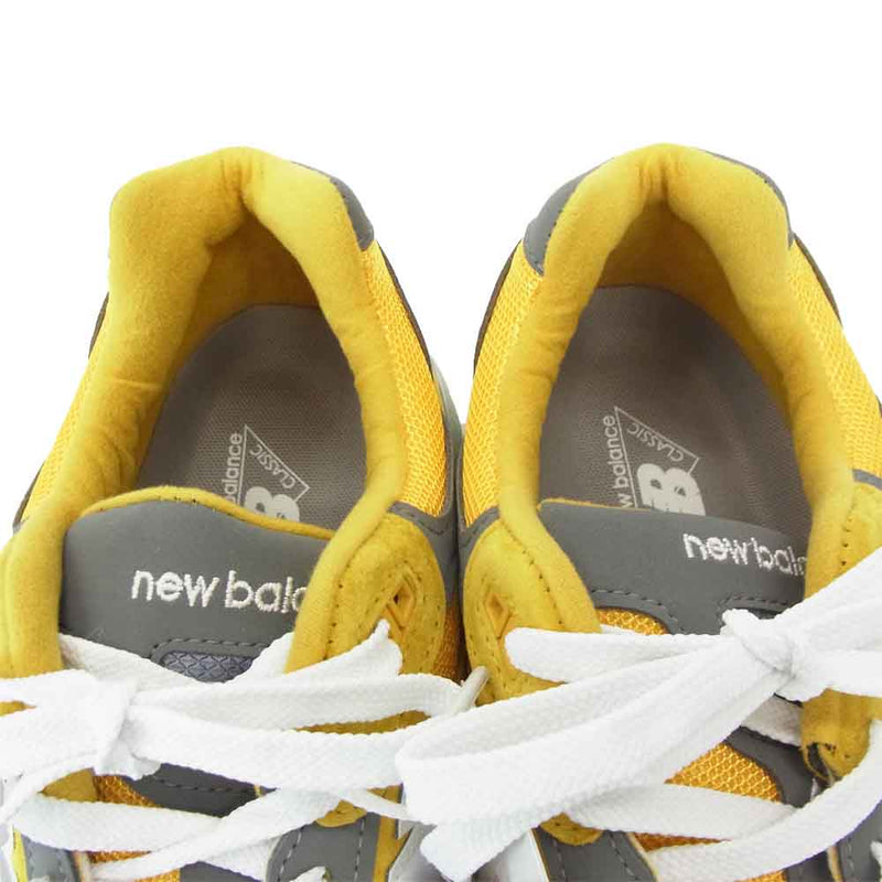 NEW BALANCE ニューバランス M992BB USA製 スニーカー YELLOW イエロー系 グレー系【新古品】【未使用】【中古】