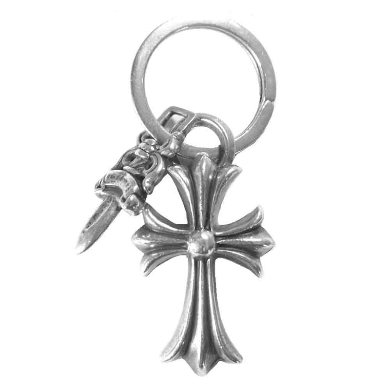 CHROME HEARTS クロムハーツ（原本無） スモール CH クロス ダガー キーリング  シルバー系【中古】