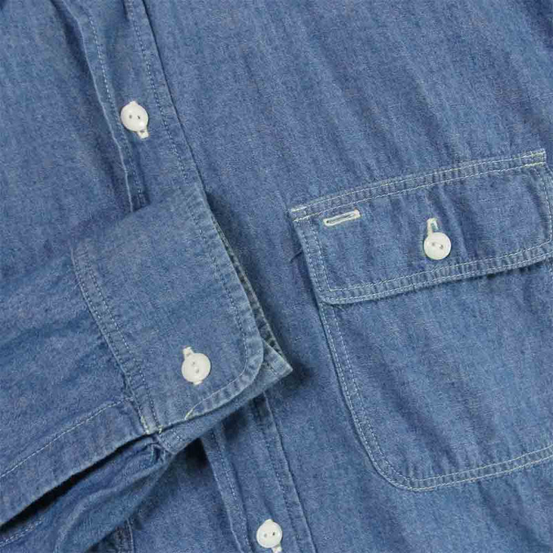 TENDERLOIN テンダーロイン T-CHAMBRAY SHT シャンブレー 長袖 シャツ コットン 日本製 ブルー系 M【中古】