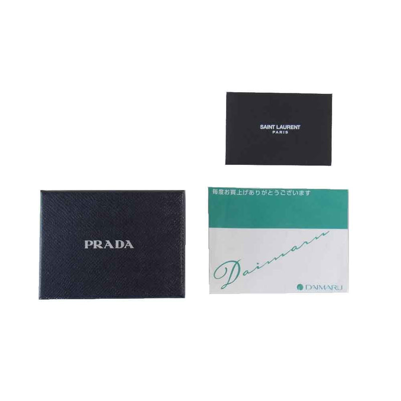 PRADA プラダ 2TT106 サフィアーノ レザー トリック イヤホンホルダー レッド系【中古】