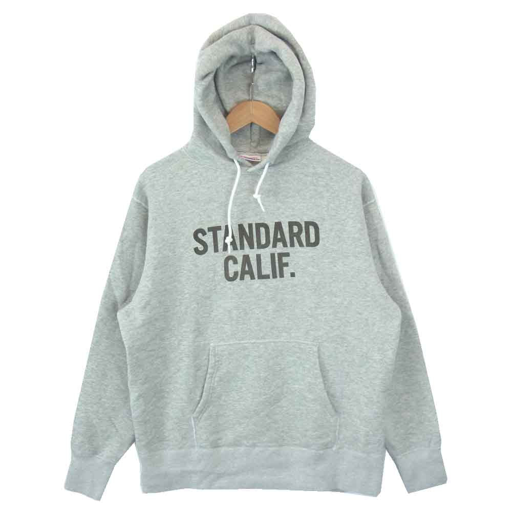 STANDARD CALIFORNIA スタンダードカリフォルニア × ゴーアウト GO OUT COTTON PULL OVER HOOD  SWEAT プルオーバーパーカー グレー系 M【中古】