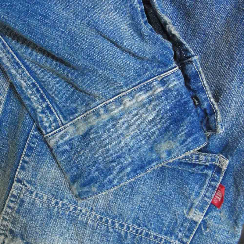 TMT ティーエムティー TJK-S1605 LIGHT DENIM VINTAGE COVERALL USED加工 デニム ジャケット  インディゴブルー系 L【中古】