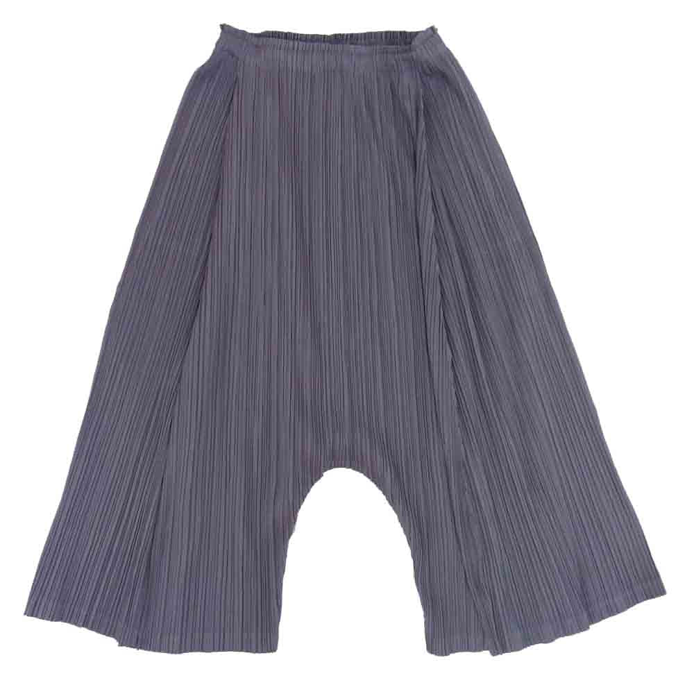 PLEATS PLEASE プリーツプリーズ ISSEY MIYAKE イッセイミヤケ タック サルエル パンツ 灰紫系 4【中古】