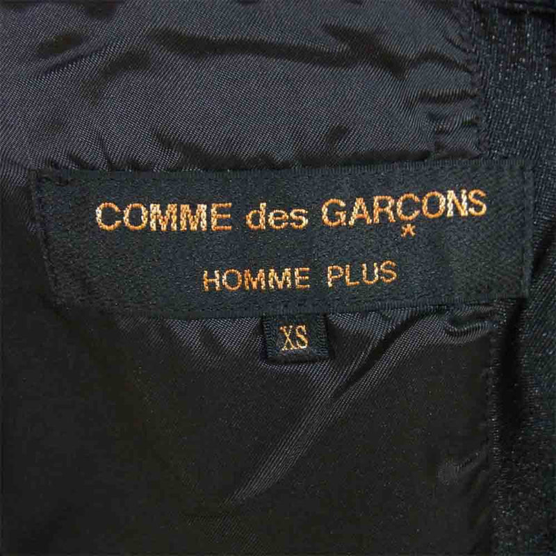 COMME des GARCONS HOMME PLUS コムデギャルソンオムプリュス GARMENT TREATED BUCKLE BLAZER  バックル ブレザー ジャケット ブラック系 XS【美品】【中古】