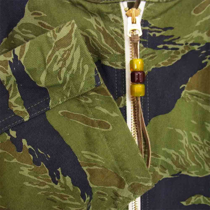 The REAL McCOY'S ザリアルマッコイズ MJ20008 タイガー カモ パーカー ゴールド タイガー TIGER CAMOUFLAGE  PARKA GOLD TONE カーキ系 XL【中古】