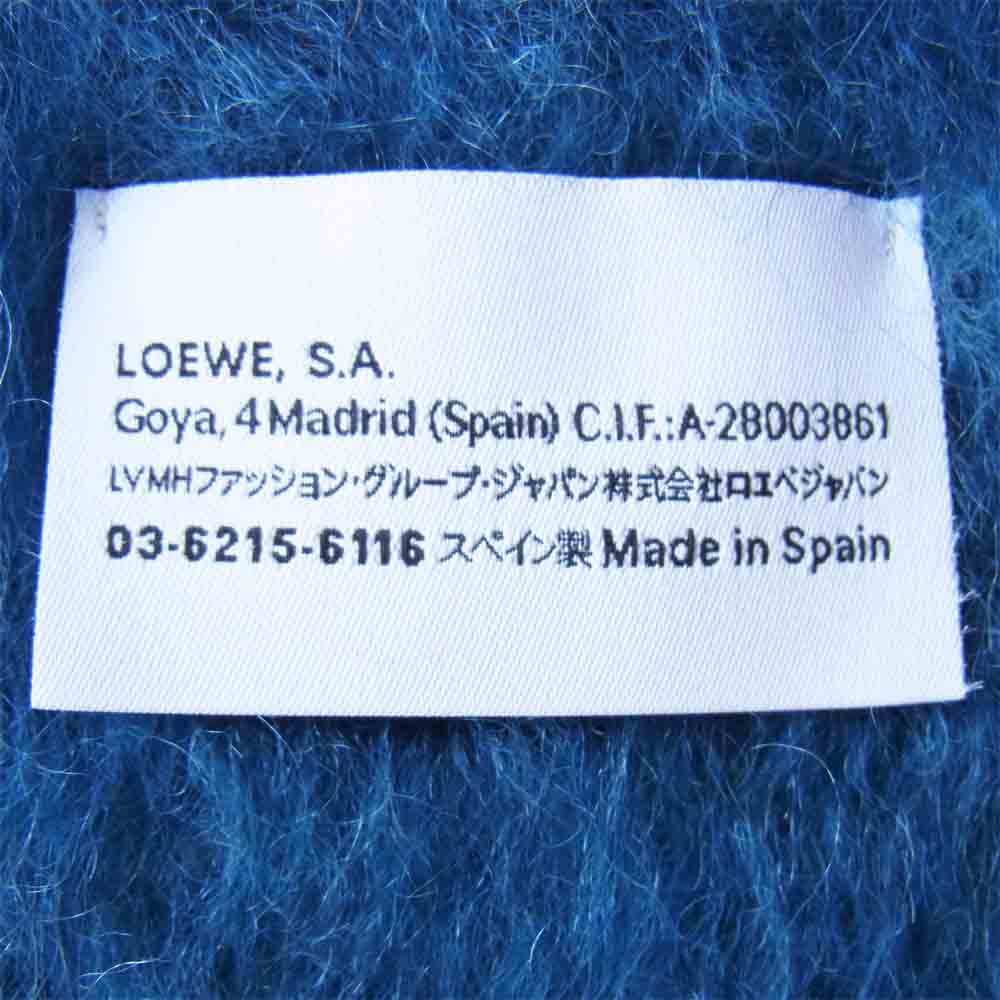 LOEWE ロエベ ロゴ マルチカラー ストライプ ウール モヘア マフラー