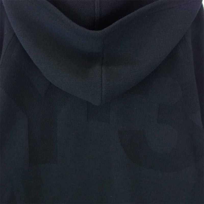 Yohji Yamamoto ヨウジヤマモト GK4563 Y-3 ワイスリー M CLASSIC WINTER KNIT HOODED  FULL-ZIP HOODIE クラシック ウィンター ニット ジップ パーカー ブラック系 2XL【極上美品】【中古】