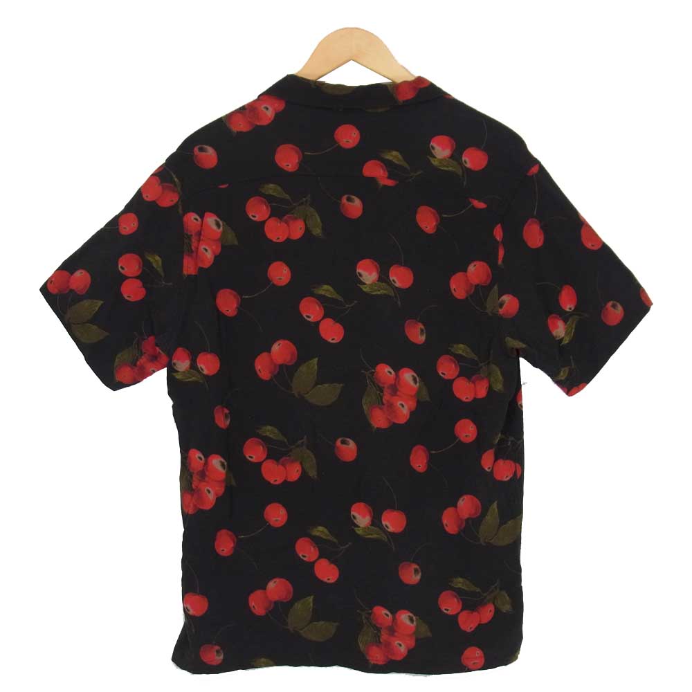 boxlogoSupreme Cherry rayon チェリー レーヨン アロハ 茶 M - シャツ