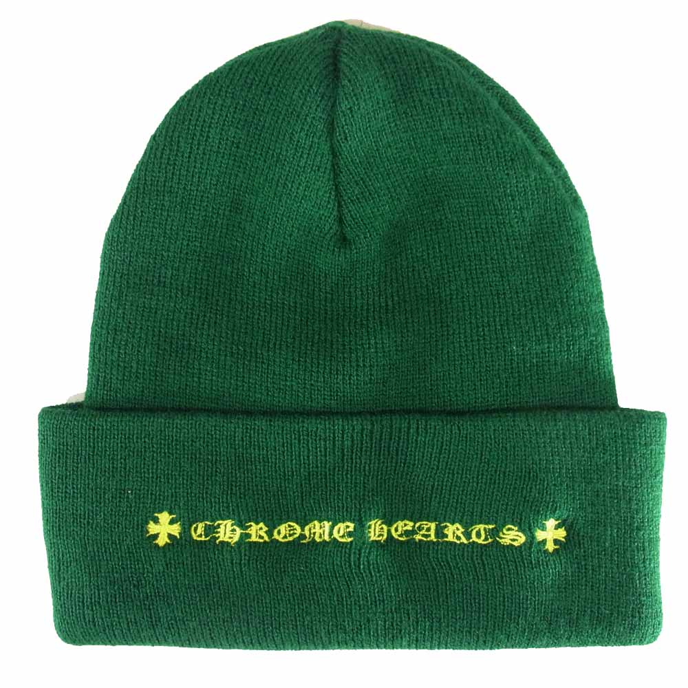 CHROME HEARTS クロムハーツ（原本無） 国内正規品 PPO WOOL WATCH CAP ウール ワッチ キャップ ビーニー グリーン系  OS【中古】