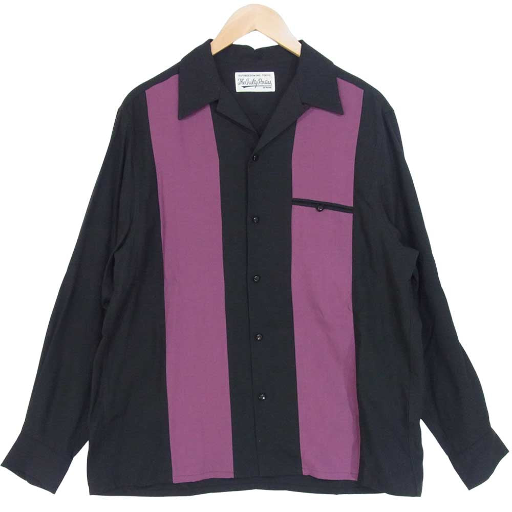 未使用品 22AW ワコマリア TWO-TONE 50'S SHIRT L 黒 | www.tspea.org