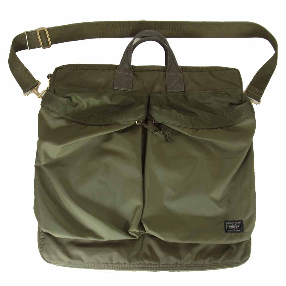 PORTER ポーター 2WAY HELMET BAG ナイロン ヘルメット バッグ カーキ