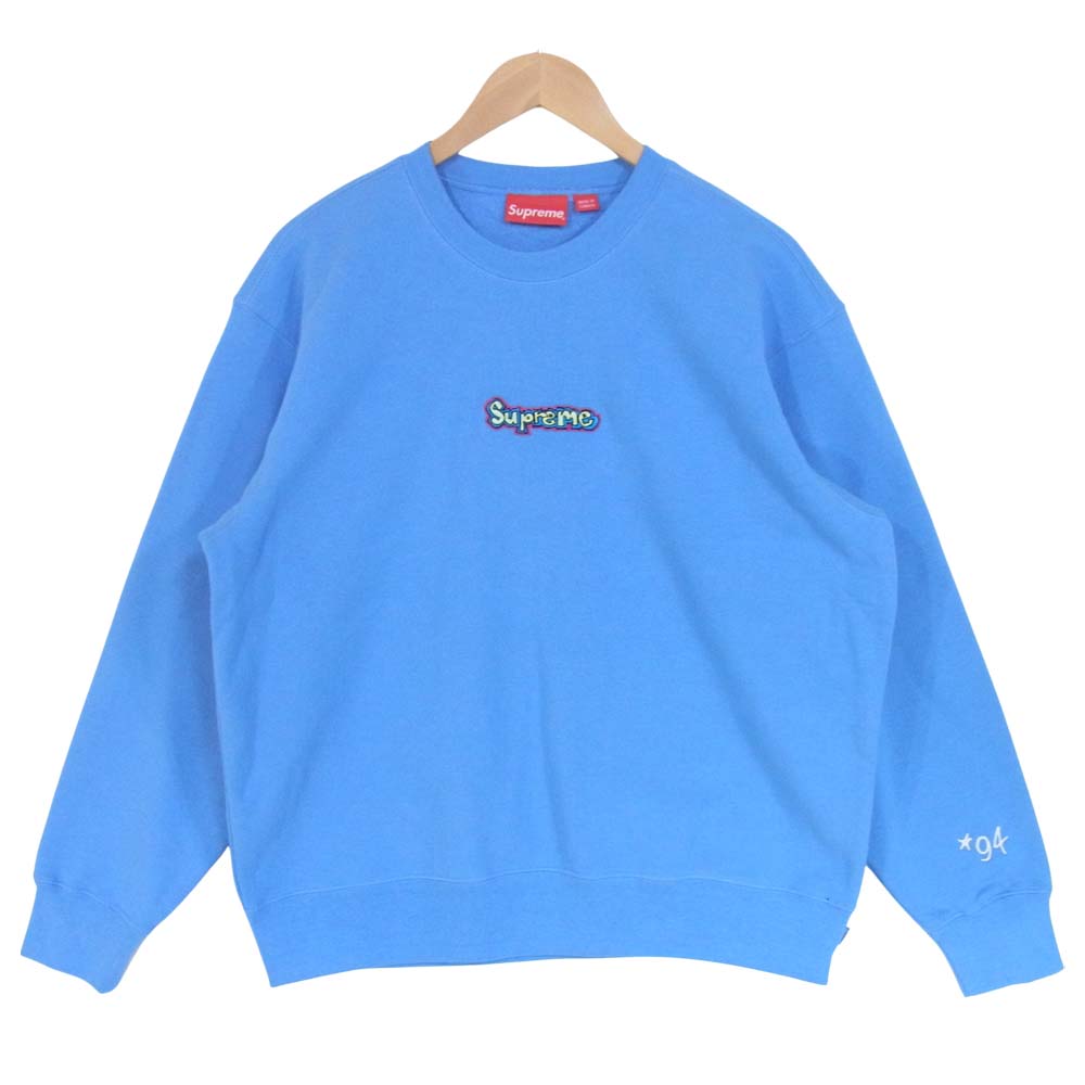 ついに再販開始 Supreme Gonz Logo Crewneck Blue Sサイズ