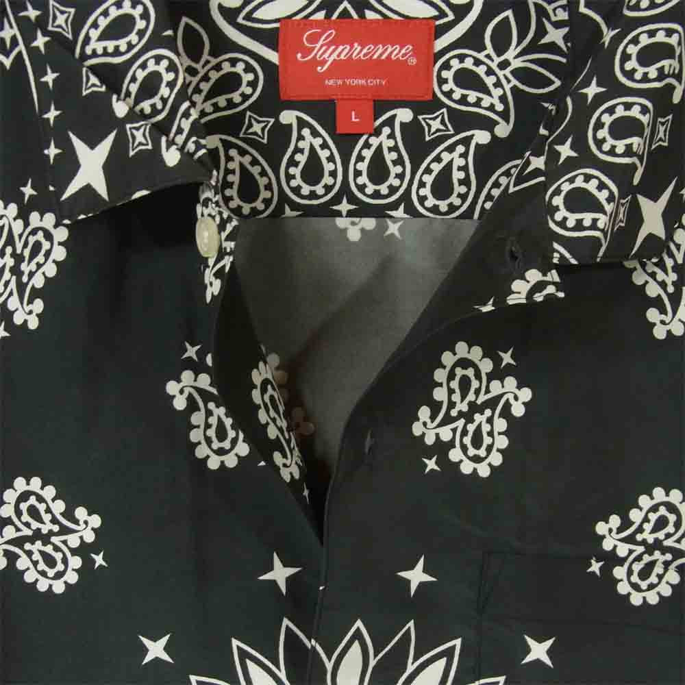 無地・新色登場！ 最安値 supreme bandana silk s/s shirt XL - 通販