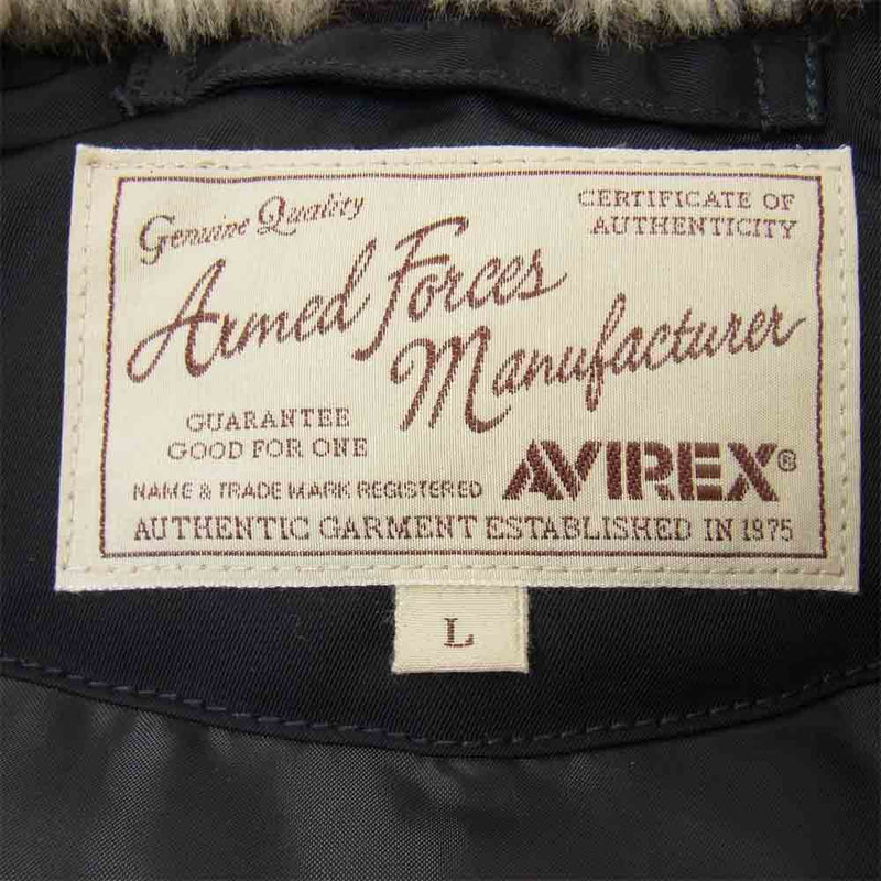 AVIREX アヴィレックス 6172150 U.S.A.F. 70TH ANNIVERSARY TYPE B-3 DOWN JACKET ブラック系  L【美品】【中古】