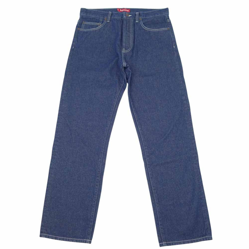 Supreme シュプリーム 21SS Regular Jean Rinsed Blue レギュラー ジーンズ デニム パンツ インディゴブルー系  32【美品】【中古】