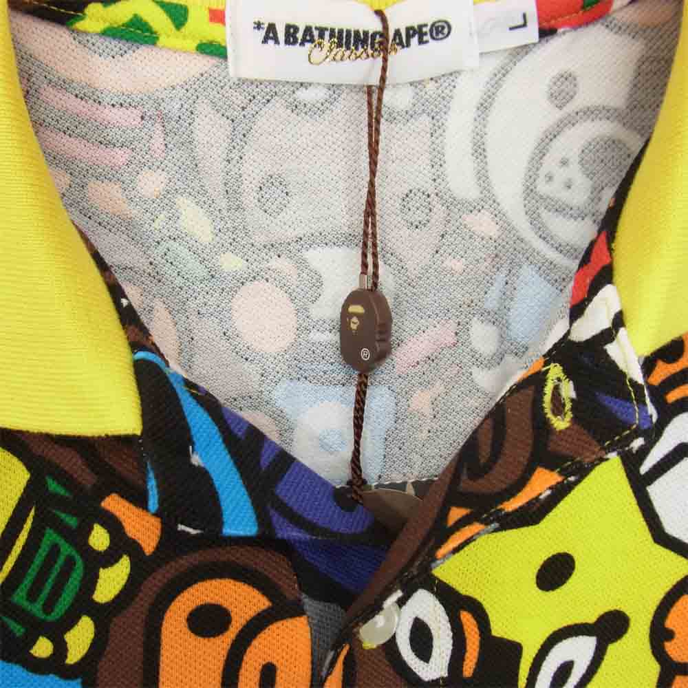 A BATHING APE アベイシングエイプ アニマル マイロ 総柄 ポロシャツ