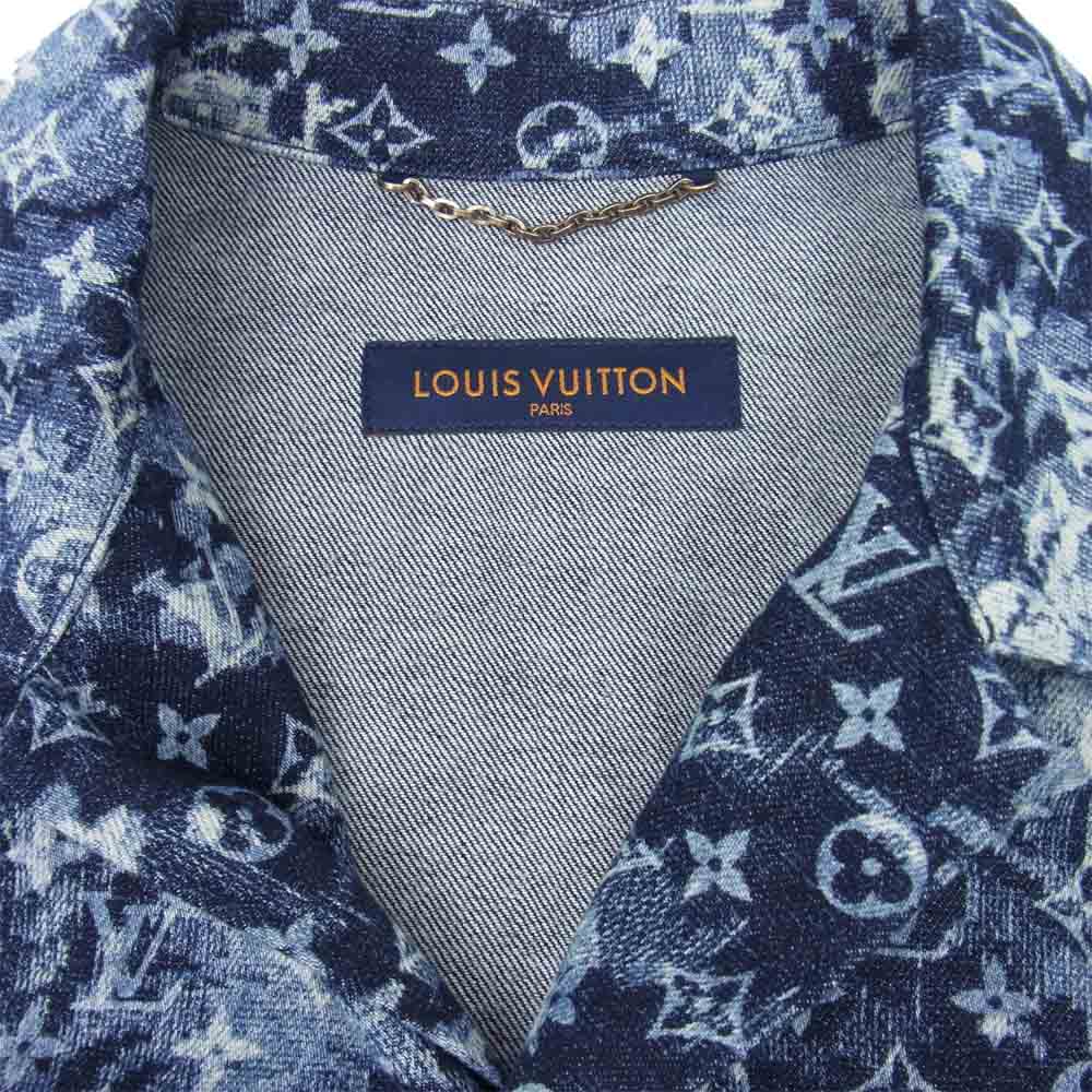 LOUIS VUITTON ルイ・ヴィトン 21SS RM211M 国内正規品 モノグラム ハワイアンタペストリー 半袖 デニム シャツ イ